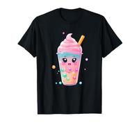 Divertente Bubble Tea Cartoon con Perle Colorate Maglietta