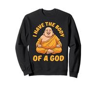 Divertente Buddha paffuto Yoga Meditazione Gioco di Parole Regalo Uomini Donne Bambini Felpa