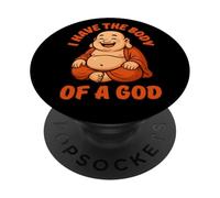 Divertente Buddha paffuto yoga meditazione gioco di parole regalo uomini donne bambini PopSockets PopGrip Adesivo