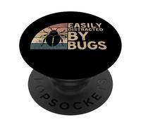 Divertente Bug Insetti Scienza Citazione Facilmente Distratto Da Bugs PopSockets PopGrip Adesivo