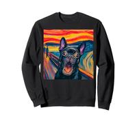 Divertente Bulldog Francese Amante dei Cani Parodia Art The Scream Felpa