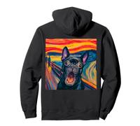 Divertente Bulldog Francese Amante dei Cani Parodia Art The Scream Felpa con Cappuccio