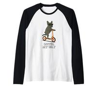 Divertente Bulldog Francese Fuori dalla mia Strada Cool Dog Maglia con Maniche Raglan