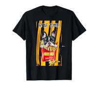 Divertente Bulldog Francese in Scatola di Patatine Fritte - Simpatico Cane Meme t-Shirt Maglietta