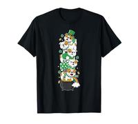 Divertente Bulldog Inglese Clover St Patricks Day Womens Mens Maglietta