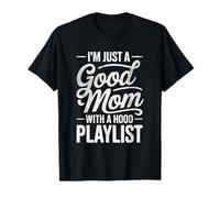 Divertente Buona Mamma con Un Cappuccio Playlist Grafica Maglietta
