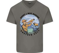 Divertente Caccia Fare Un Altro Richiamo Hunter Maglietta In Cotone A V