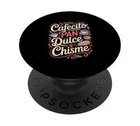 Divertente Cafecito Pan Dulce y Chisme dicendo PopSockets PopGrip Adesivo