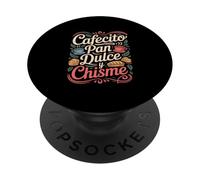 Divertente Cafecito Pan Dulce y Chisme dicendo PopSockets PopGrip Adesivo