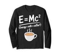 Divertente caffè Latte Fisica Matematica Meme Mattina Caffeina Maglia a Manica