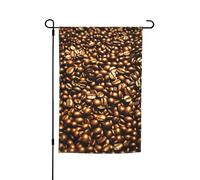 Divertente caffè tostato chicchi di stampa vacanze giardino bandiere 30,5 x 45,7 cm bandiera per tutte le stagioni decorazione esterna cortile per patio