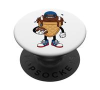 Divertente Calcio Ice Cream Cup Cartoon Mascotte PopSockets PopGrip Adesivo
