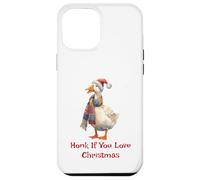 Divertente camicia a forma di oca «Honk If You Love Christmas Goose» Custodia per iPhone 12 Pro Max