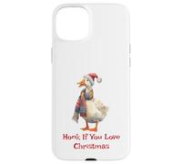 Divertente camicia a forma di oca «Honk If You Love Christmas Goose» Custodia per iPhone 15 Plus