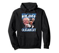 Divertente Camicia Bernie Sanders Lotta Oligarchia Felpa con Cappuccio