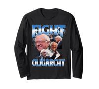 Divertente Camicia Bernie Sanders Lotta Oligarchia Maglia a Manica