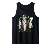 Divertente Camicia con 6 e 7 Numeri Lucky And Clover, Leprechaun Vintage Canotta