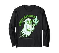 Divertente Camicia di Cannabis | Marijuana High Spirits per Fumatori di Erba Maglia a Manica