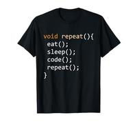 Divertente camicia di codifica - Java ricorsive Eat Code Sleep Repeat Maglietta