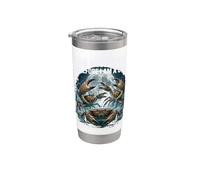 Divertente camicia di granchio I Am Awesome Ocean Meme per i cacciatori di granchi Bicchiere termico in acciaio inox doppia parete