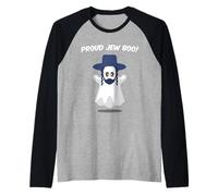 Divertente Camicia ebrea per Halloween, rabbino Fantasma Orgoglioso ebreo Maglia con Maniche Raglan