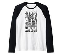 Divertente Camicia per 41° Compleanno Old Meter Divertente 41 Anni Regali Maglia con Maniche Raglan