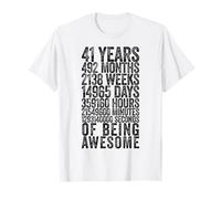 Divertente Camicia per 41° Compleanno Old Meter Divertente 41 Anni Regali Maglietta