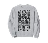 Divertente Camicia per 48° Compleanno Vecchio Metro Divertente Regali di 48 Anni Felpa