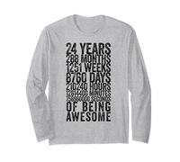 Divertente Camicia per Il 24° Compleanno Old Meter Divertente 24 Anni Regali Maglia a Manica