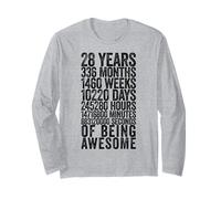 Divertente Camicia per Il 28° Compleanno Old Meter Divertente 28 Anni Regali Maglia a Manica