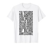 Divertente Camicia per Il 28° Compleanno Old Meter Divertente 28 Anni Regali Maglietta
