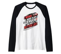 Divertente Camion Proprietario Pickup Camion Autista Appassionato Vintage Maglia con Maniche Raglan