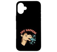 Divertente cammello Meme Sputare Umorismo Eccentrico Desert Animal Squad Custodia per iPhone 16 Plus