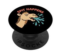 Divertente cammello Meme Sputare Umorismo Eccentrico Desert Animal Squad PopSockets PopGrip Adesivo