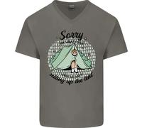 Divertente Campeggio Tenda Sorry per What I Said Uomo Scollo A V Cotone T-Shirt