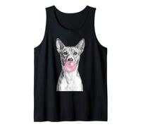 Divertente Cane Basenji Che soffia Rosa Bubblegum Bubble Canotta