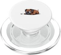 Divertente cane boxer curioso che guarda una piccola formica PopSockets PopGrip per MagSafe