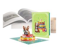 Divertente | Cane | Cartoline 3D creative Messaggi Decorativi O Desideri, Che Aggiungono Un Speciale Al Cane E Ragazza