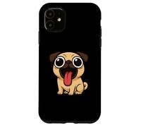 Divertente Cane Cartoon Grandi Occhi Lingua Fuori Custodia per iPhone 11