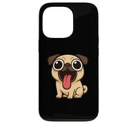 Divertente Cane Cartoon Grandi Occhi Lingua Fuori Custodia per iPhone 13 Pro