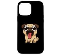 Divertente Cane Cartoon Grandi Occhi Lingua Fuori Custodia per iPhone 13 Pro Max