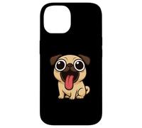 Divertente Cane Cartoon Grandi Occhi Lingua Fuori Custodia per iPhone 14