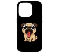 Divertente Cane Cartoon Grandi Occhi Lingua Fuori Custodia per iPhone 14 Pro