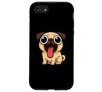 Divertente Cane Cartoon Grandi Occhi Lingua Fuori Custodia per iPhone SE (2020) / 7 / 8