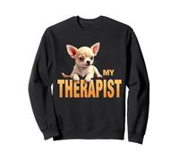 Divertente Cane Chihuahua con Cucciolo di Chi Chichi, Il Mio terapeuta Felpa