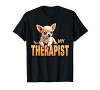 Divertente Cane Chihuahua con Cucciolo di Chi Chichi, Il Mio terapeuta Maglietta