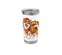 Divertente cane da pastore islandese Turchia Costume del Ringraziamento Cane Bicchiere termico in acciaio inox doppia parete