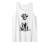Divertente Cane Foxhound Inglese con Occhiali da Sole Canotta