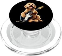 Divertente cane Goldendoodle che suona la chitarra elettrica amante della musica PopSockets PopGrip per MagSafe