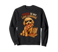 Divertente Cane Goldendoodle «La Pizza è Il Mio linguaggio d'Amore» Felpa